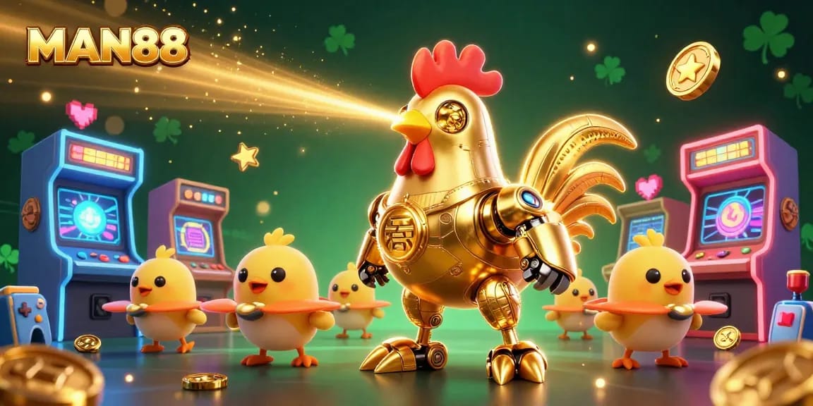 Experience thrilling gambling excitement with MAN88's vibrant casino games and 3D illustrations.