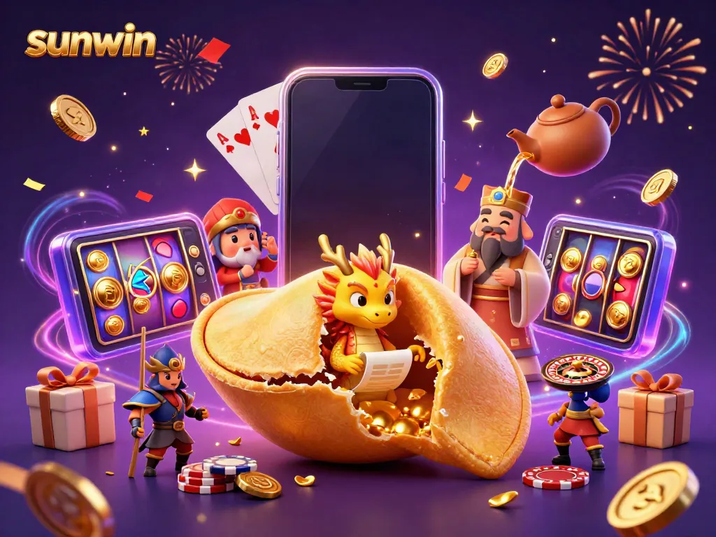 Experience excitement and opportunities with sunwin's thrilling gaming adventure, featuring vibrant casino elements.